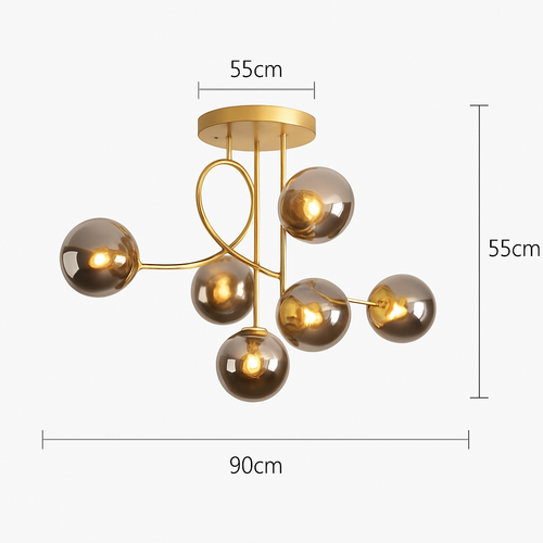 plafonnier led moderne pour intérieur éclairage design élégant - vue 11 sur 12
