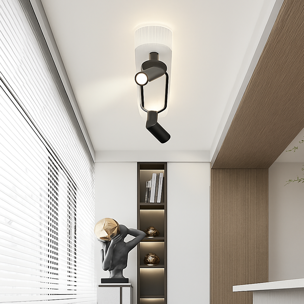 Plafonnier LED moderne pour salon couloir vestiaire allée plafonnier avec projecteur lustres décor luminaire - vue 5 sur 12