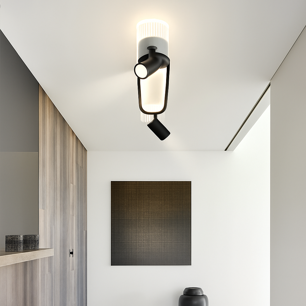 Plafonnier LED moderne pour salon couloir vestiaire allée plafonnier avec projecteur lustres décor luminaire - vue 6 sur 12