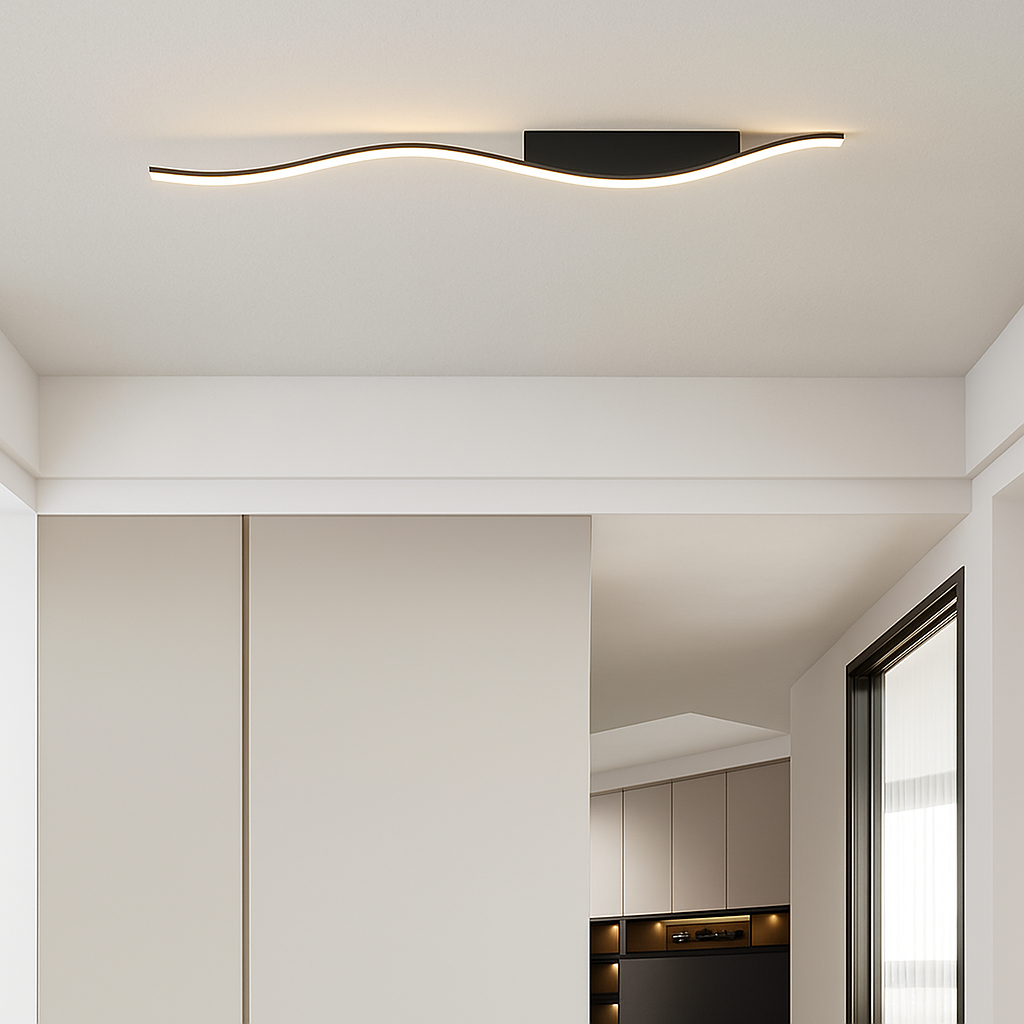 Plafonnier LED moderne pour salon salle à manger couloir allée ligne formes plafonnier décor à la maison luminaire intérieur Lustre - vue 3 sur 11