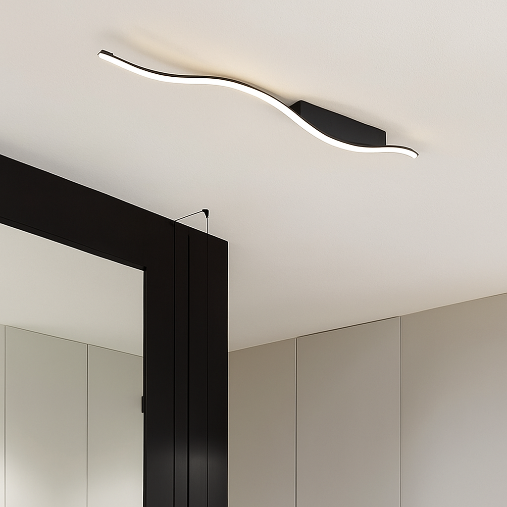 Plafonnier LED moderne pour salon salle à manger couloir allée ligne formes plafonnier décor à la maison luminaire intérieur Lustre - vue 5 sur 11