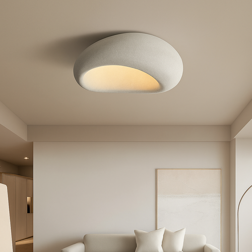 plafonnier led moderne wabi sabi lustre décoration maison - vue 3 sur 11