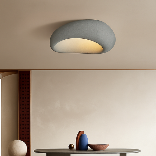 plafonnier led moderne wabi sabi lustre décoration maison - vue 4 sur 11