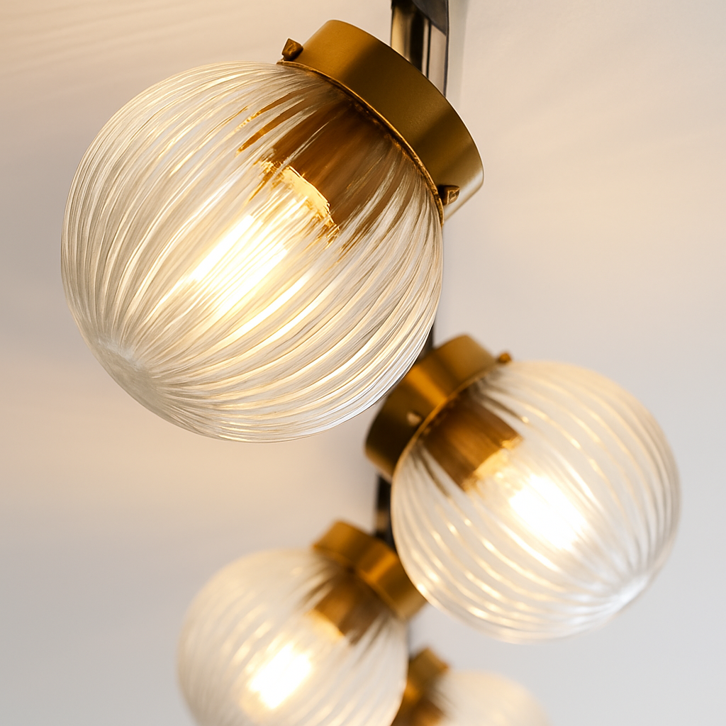 plafonnier led nordique en verre décoratif d'intérieur réglable - vue 5 sur 10