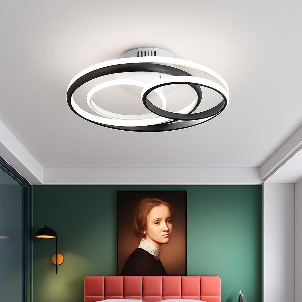 plafonnier led nordique pour ventilateur avec télécommande et lumière