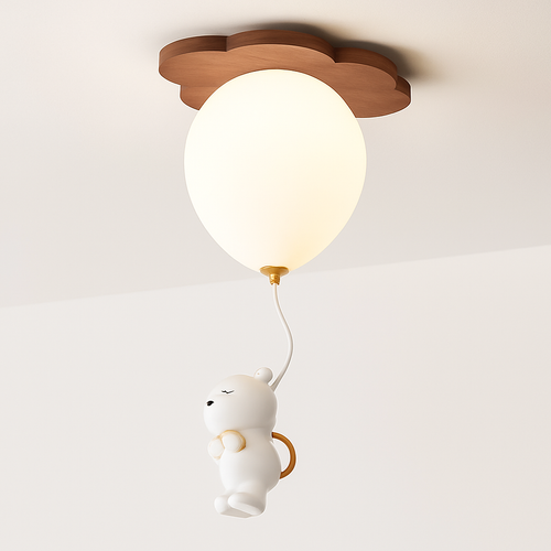 plafonnier led ours ballon décoration créative pour enfant - vue 4 sur 12