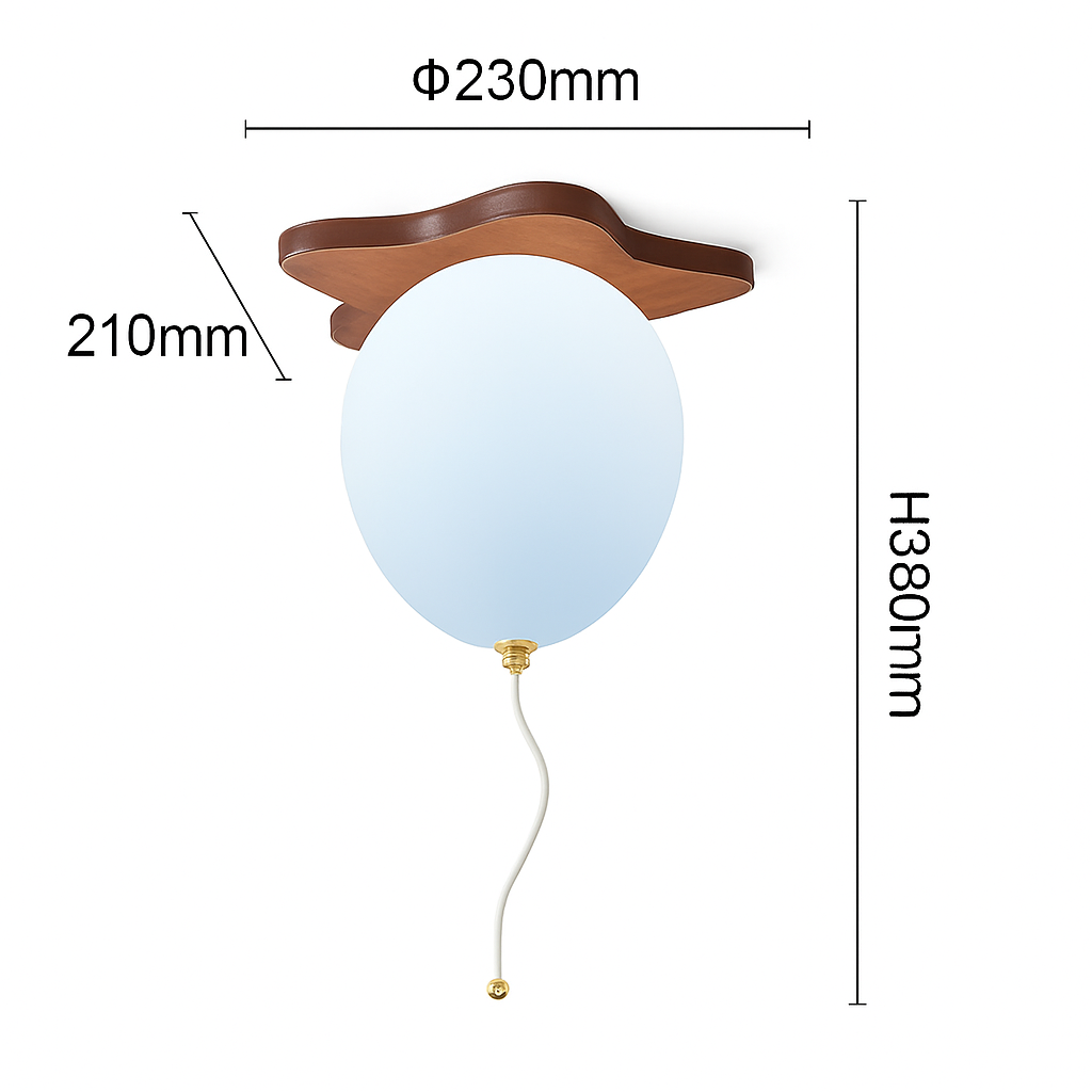 plafonnier led ours ballon décoration créative pour enfant - vue 10 sur 12