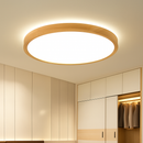 plafonnier led rond carré bois dimmable avec télécommande