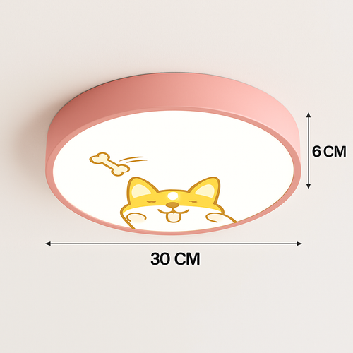 Plafonnier LED rond coloré pour chambre d'enfant - vue 6 sur 8