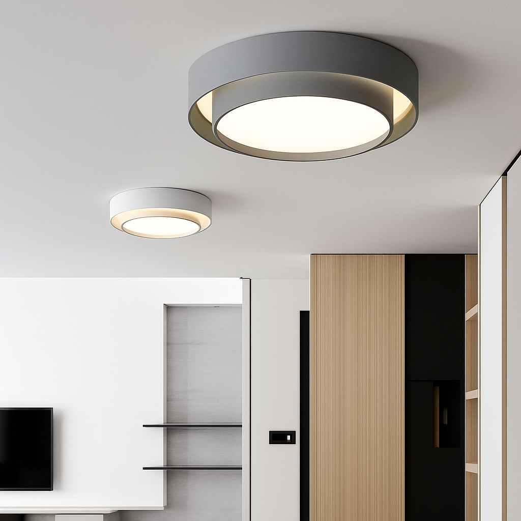 Plafonnier LED rond moderne led cercle avec télécommande pour décoration - vue 3 sur 15