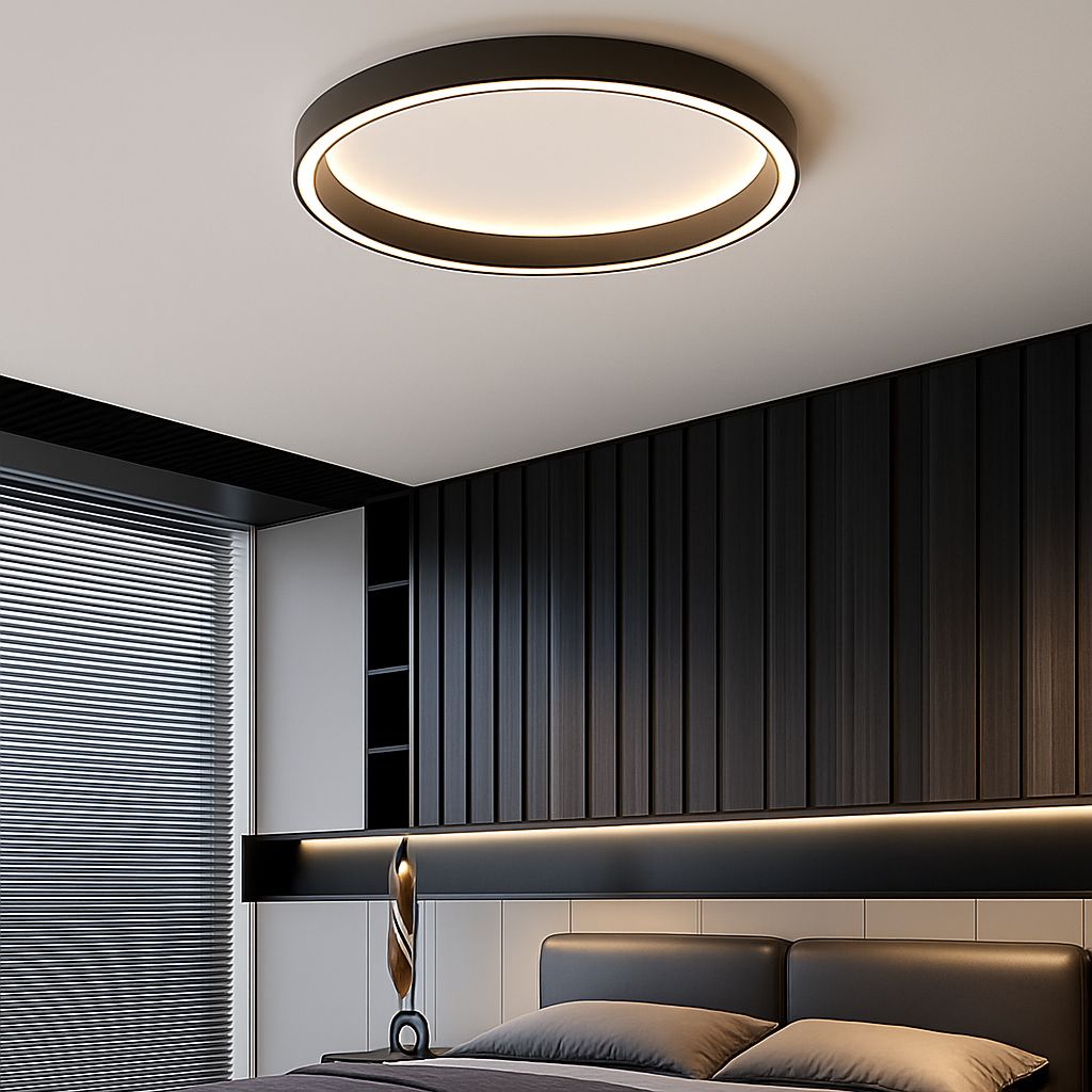 plafonnier led rond moderne pour éclairage intérieur décoration maison - vue 3 sur 12