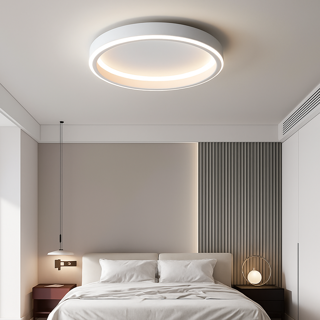 plafonnier led rond moderne pour éclairage intérieur décoration maison - vue 4 sur 12
