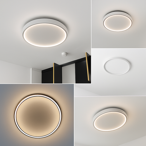 plafonnier led rond moderne pour éclairage intérieur décoration maison - vue 6 sur 12
