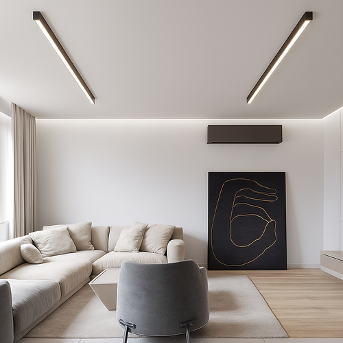 plafonnier led suspendu design minimaliste - vue 3 sur 15