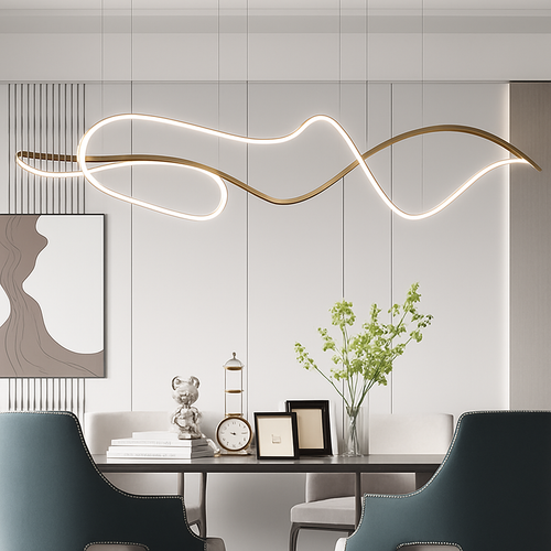 plafonnier led suspendu design moderne pour hôtel ou restaurant - vue 6 sur 7