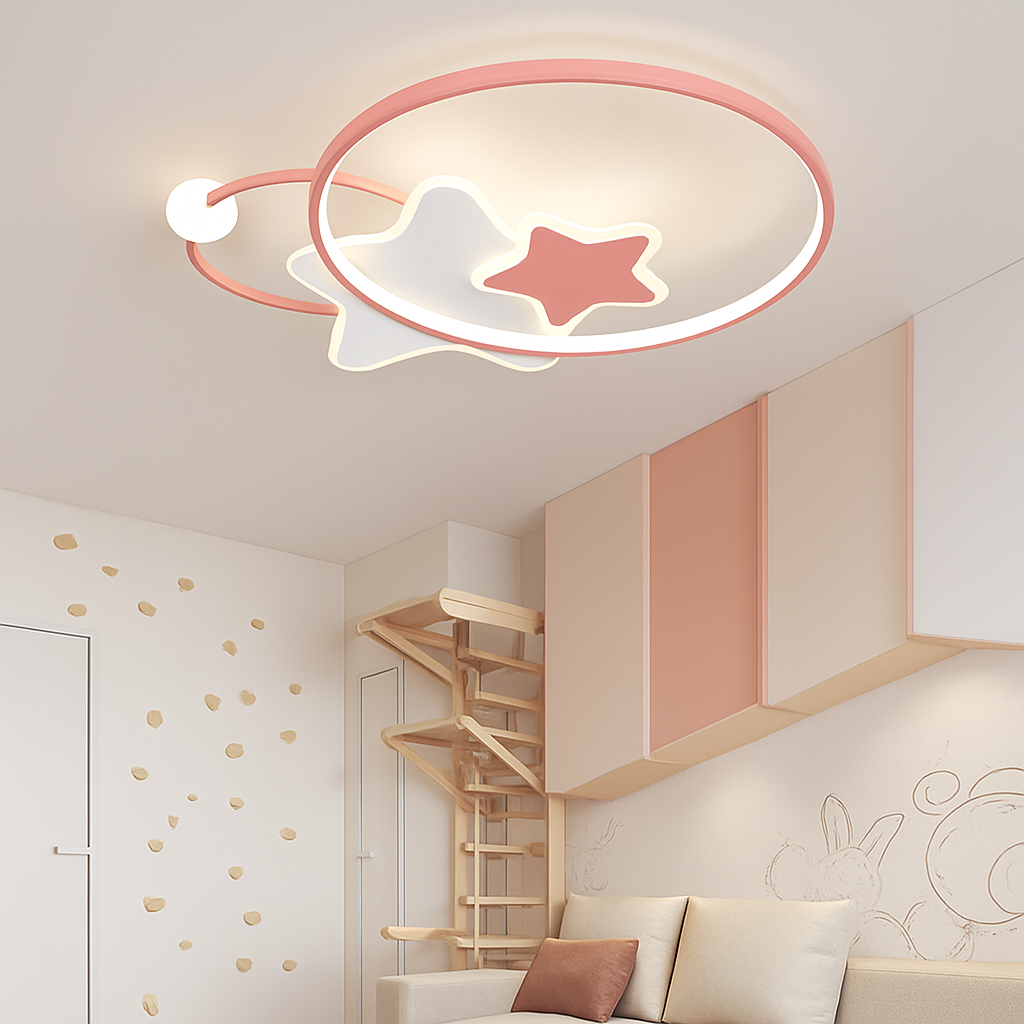 plafonnier led étoile lumineux décoratif chambre enfant dessin animé - vue 1 sur 18