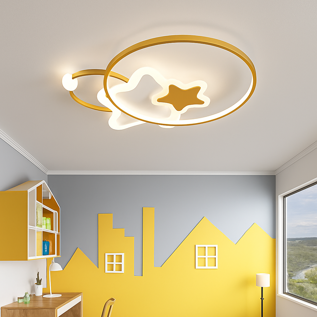 plafonnier led étoile lumineux décoratif chambre enfant dessin animé - vue 3 sur 18