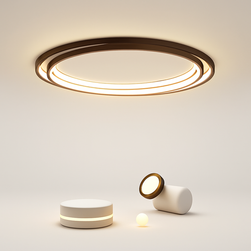 plafonnier led ultra fin design moderne nouvelle collection - vue 3 sur 8