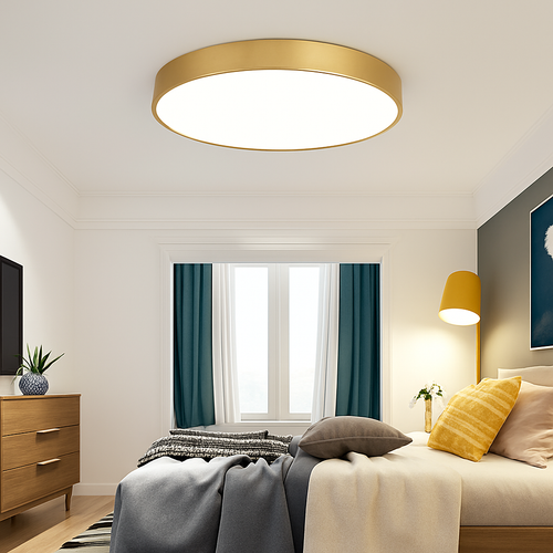 plafonnier led ultra fin design pour un éclairage moderne - vue 3 sur 7