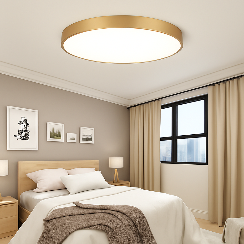 plafonnier led ultra fin design pour un éclairage moderne - vue 3 sur 7