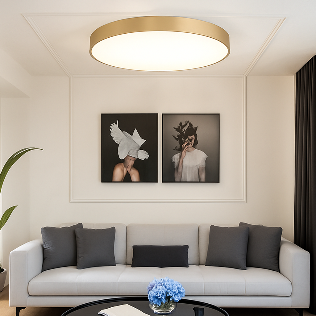 plafonnier led ultra fin design pour un éclairage moderne - vue 6 sur 7
