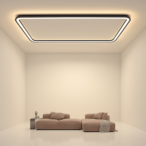 plafonnier led ultra-mince design moderne intensité réglable luminaire décoratif - vue 2 sur 15