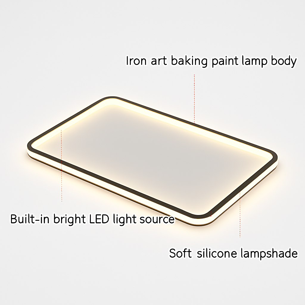 plafonnier led ultra-mince design moderne intensité réglable luminaire décoratif - vue 6 sur 15