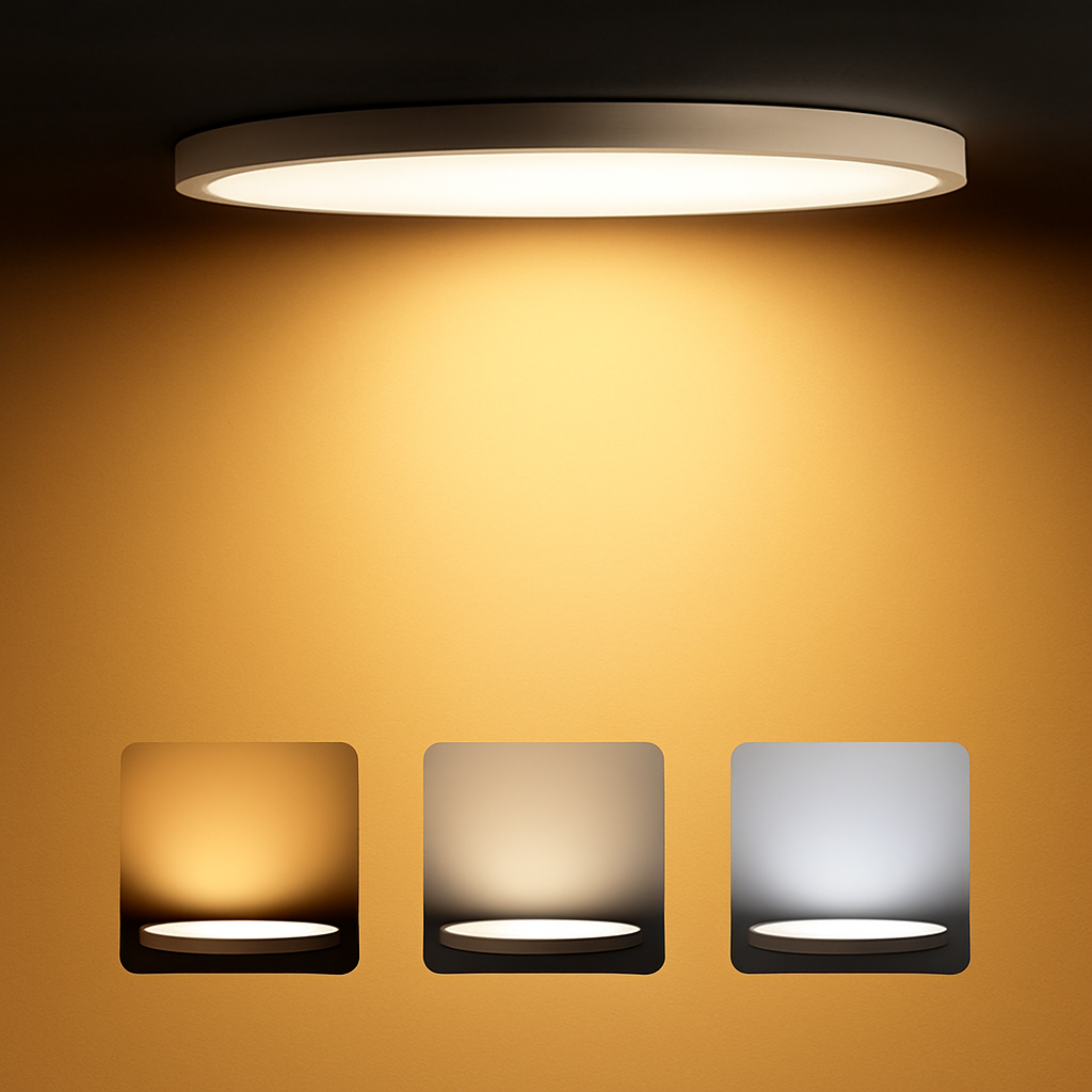 plafonnier led ultra mince rond carré pour lumières - vue 6 sur 27