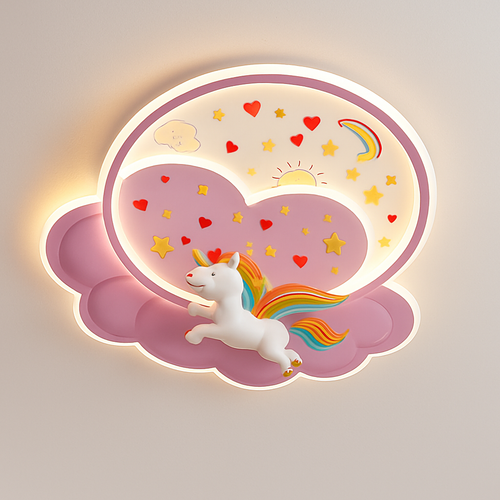plafonnier licorne créatif pour décoration de chambre enfant - vue 3 sur 7
