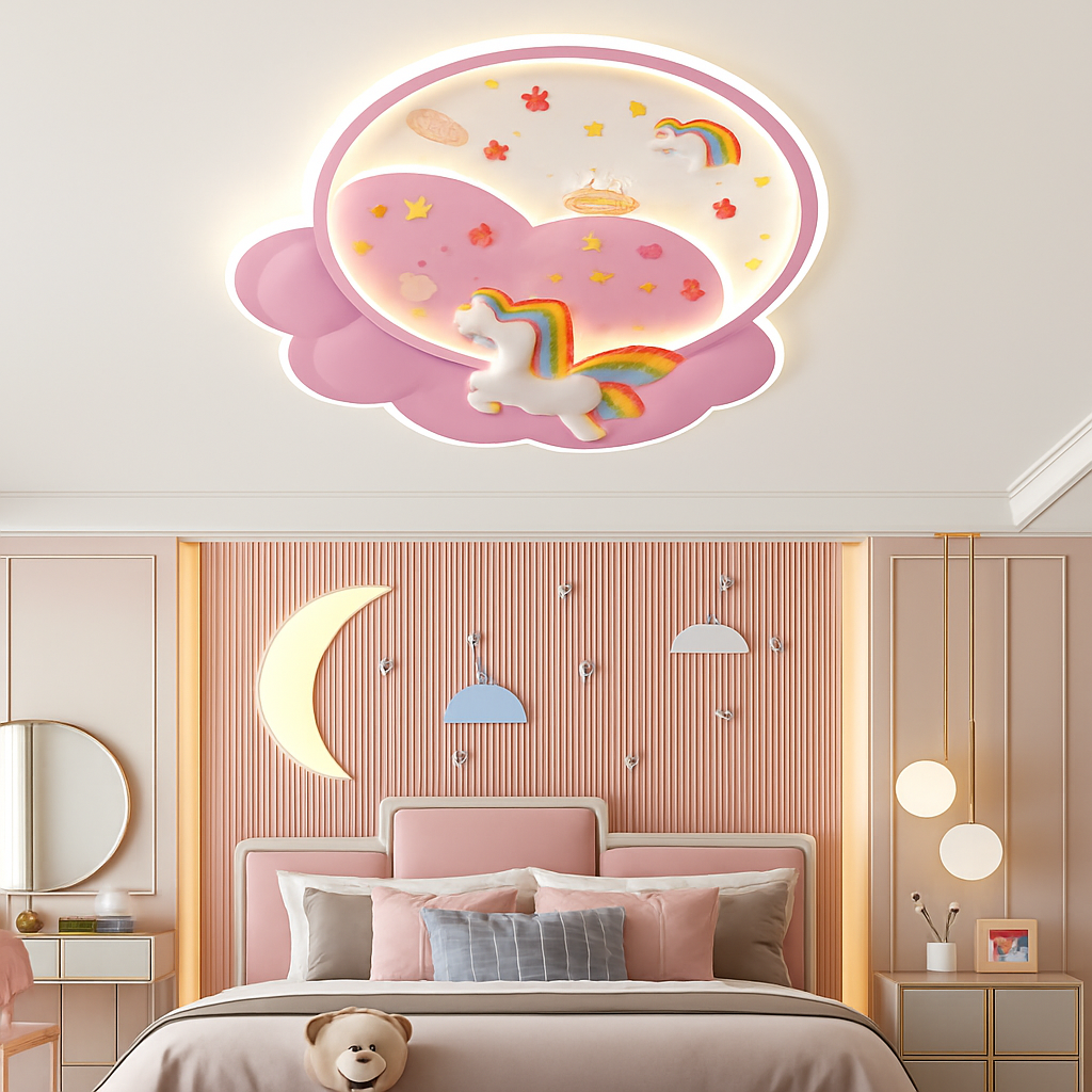 plafonnier licorne créatif pour décoration de chambre enfant - vue 3 sur 7