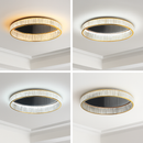 Plafonnier luxe moderne LED dorée rond