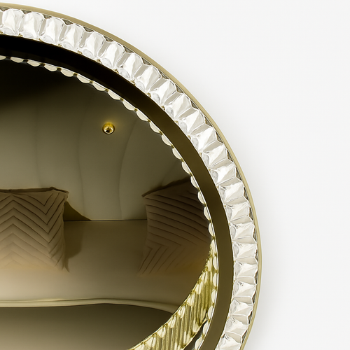 Plafonnier luxe moderne LED dorée rond - vue 7 sur 13