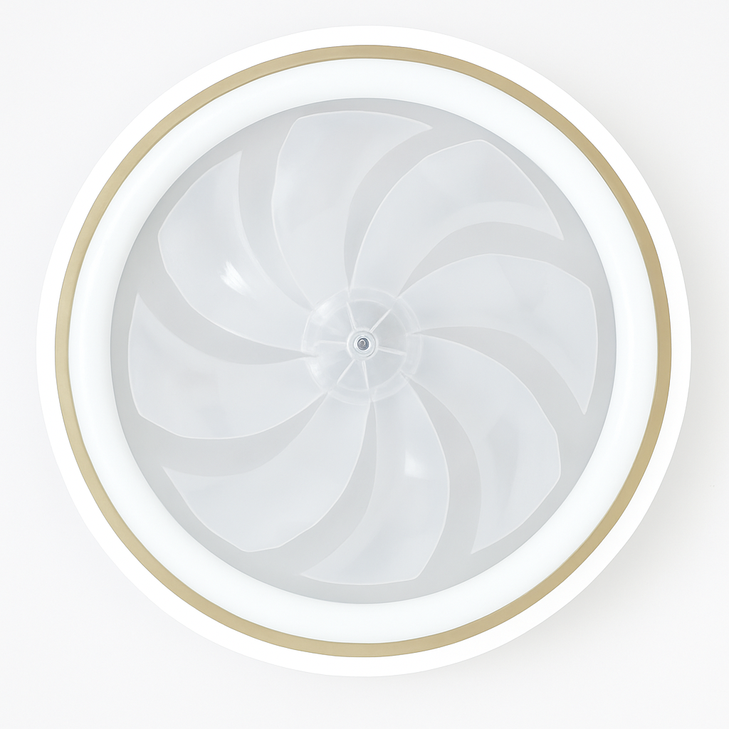 plafonnier moderne avec télécommande et 3 vitesses de ventilation - vue 3 sur 5