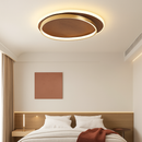 Plafonnier moderne couleur noyer led intérieur maison décor