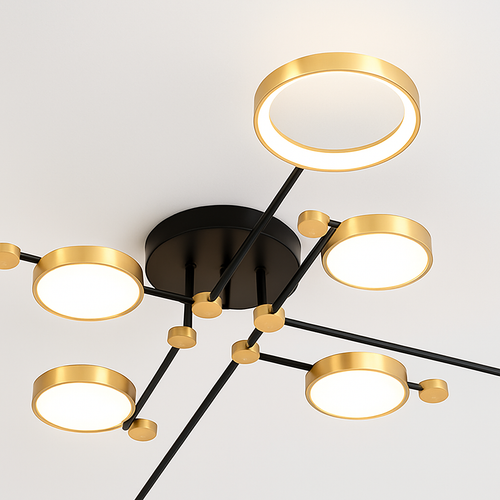 Plafonnier moderne en aluminium à leds pour intérieur - vue 3 sur 12