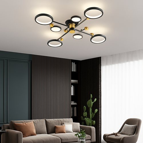 Plafonnier moderne en aluminium à leds pour intérieur - vue 4 sur 12