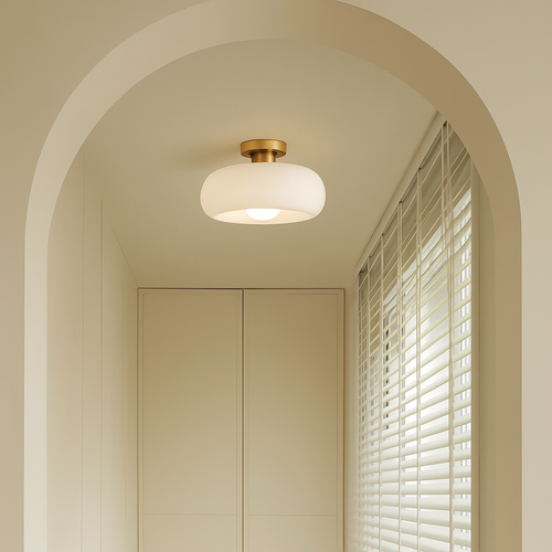 plafonnier moderne en fer et verre pour intérieur élégant - vue 2 sur 10