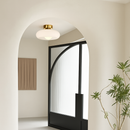plafonnier moderne en fer et verre pour intérieur élégant