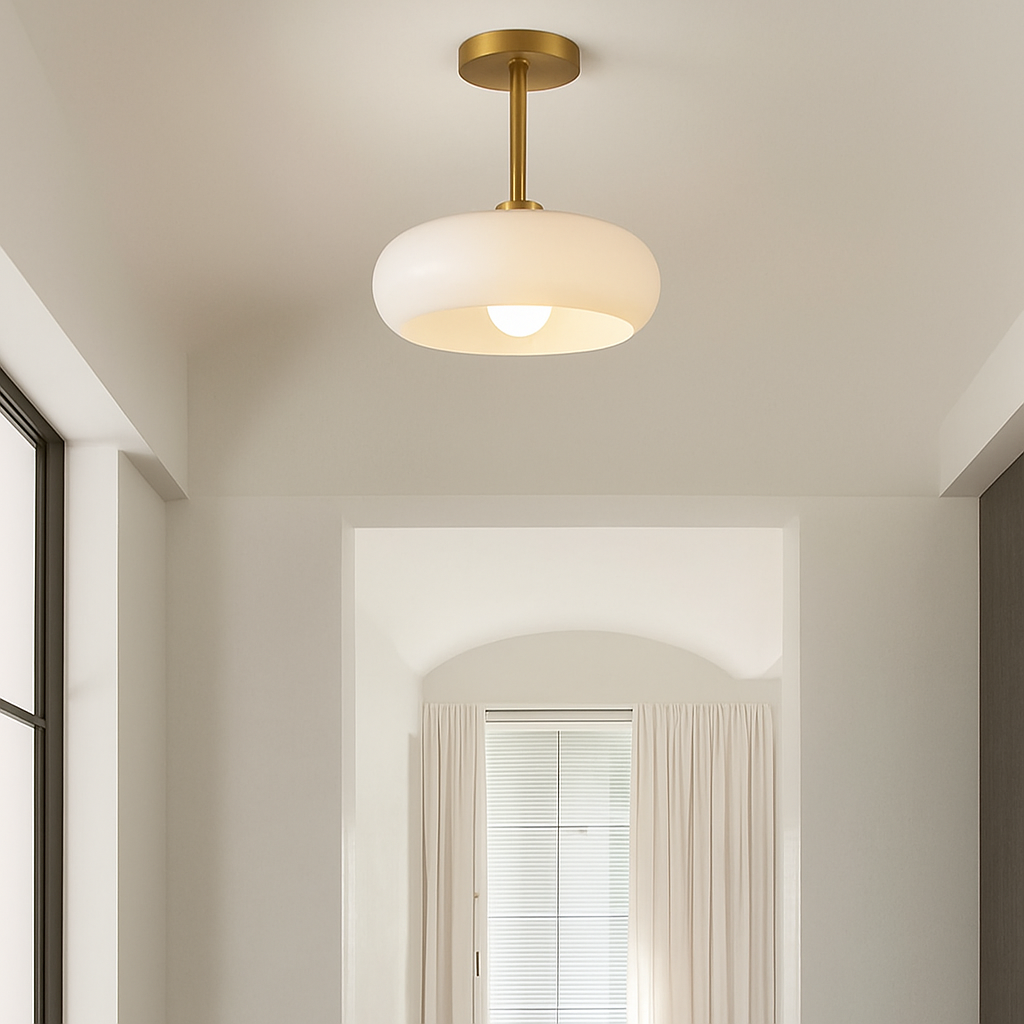 plafonnier moderne en fer et verre pour intérieur élégant - vue 4 sur 10