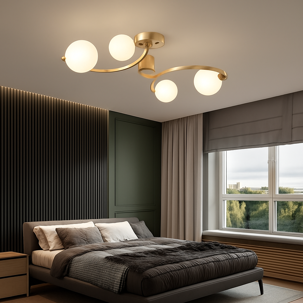 plafonnier moderne en verre design pour intérieur élégant - vue 6 sur 10