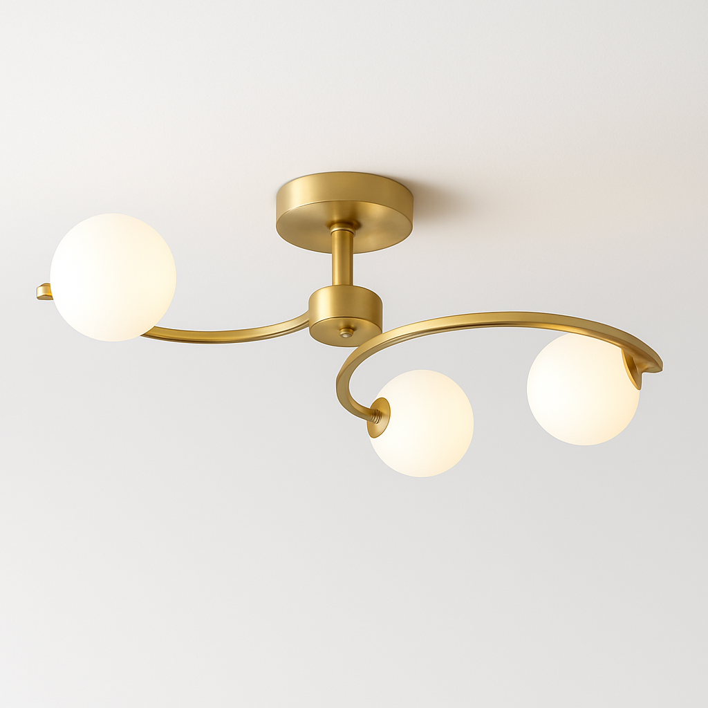 plafonnier moderne en verre design pour intérieur élégant - vue 8 sur 10