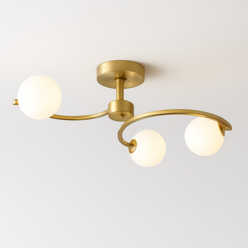 plafonnier moderne en verre design pour intérieur élégant - vue 9 sur 10