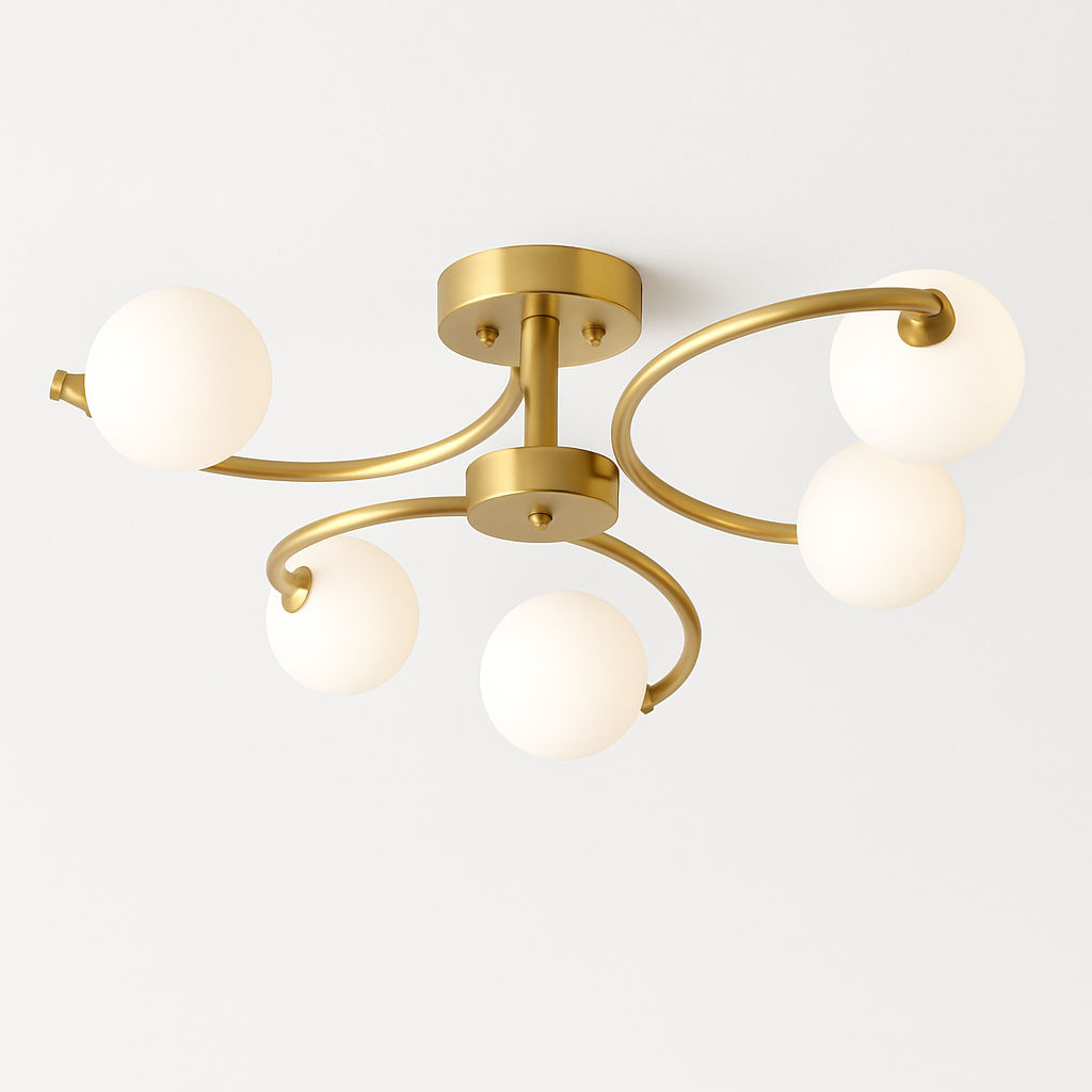 plafonnier moderne en verre design pour intérieur élégant - vue 9 sur 10
