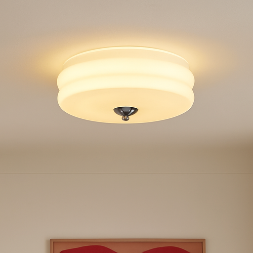 plafonnier moderne en verre rétro style vintage pour intérieur élégant - vue 3 sur 12