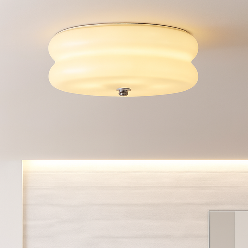 plafonnier moderne en verre rétro style vintage pour intérieur élégant - vue 2 sur 12