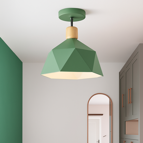 Plafonnier moderne LED avec abat-jour en métal Garino - vue 3 sur 8