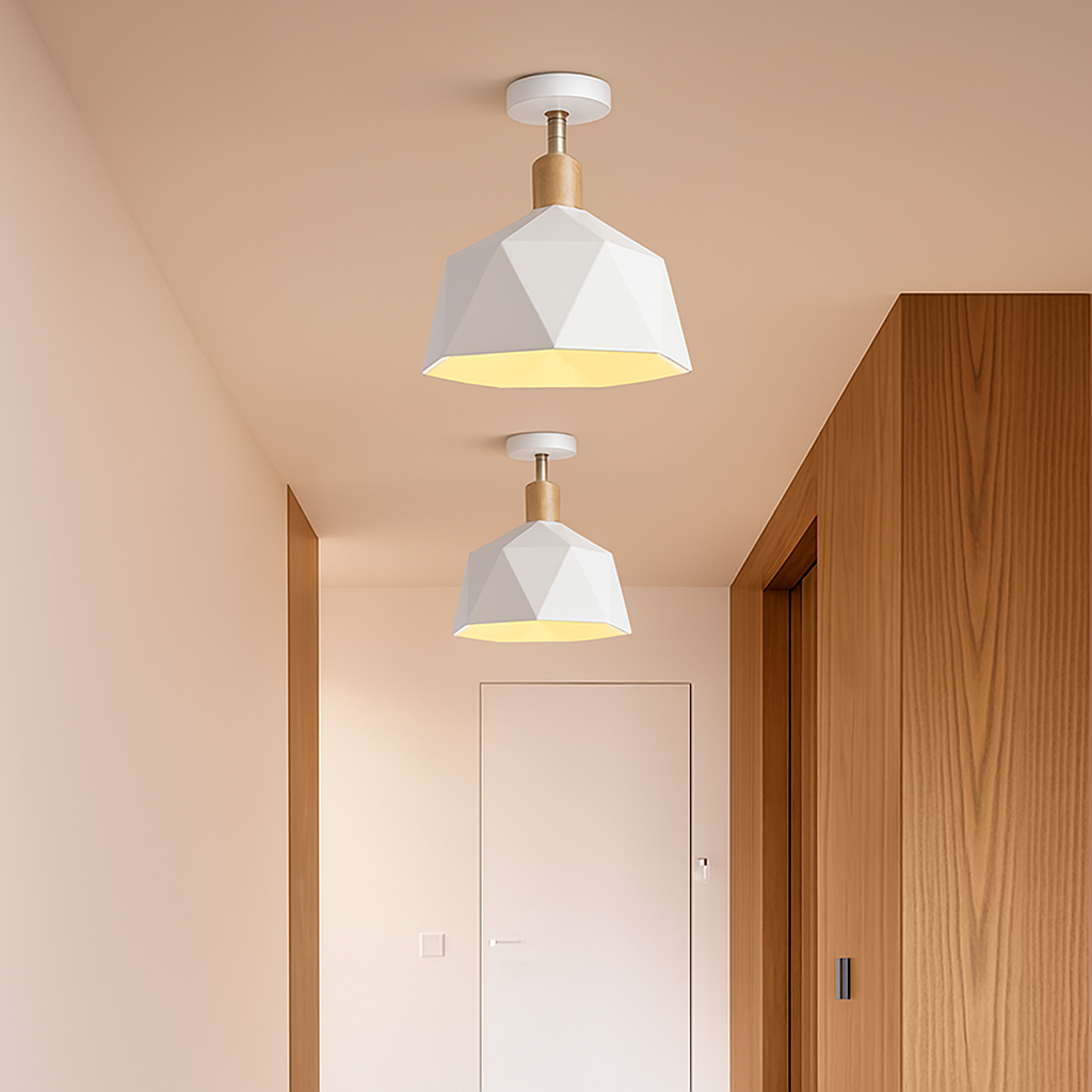 Plafonnier moderne LED avec abat-jour en métal Garino - vue 3 sur 8