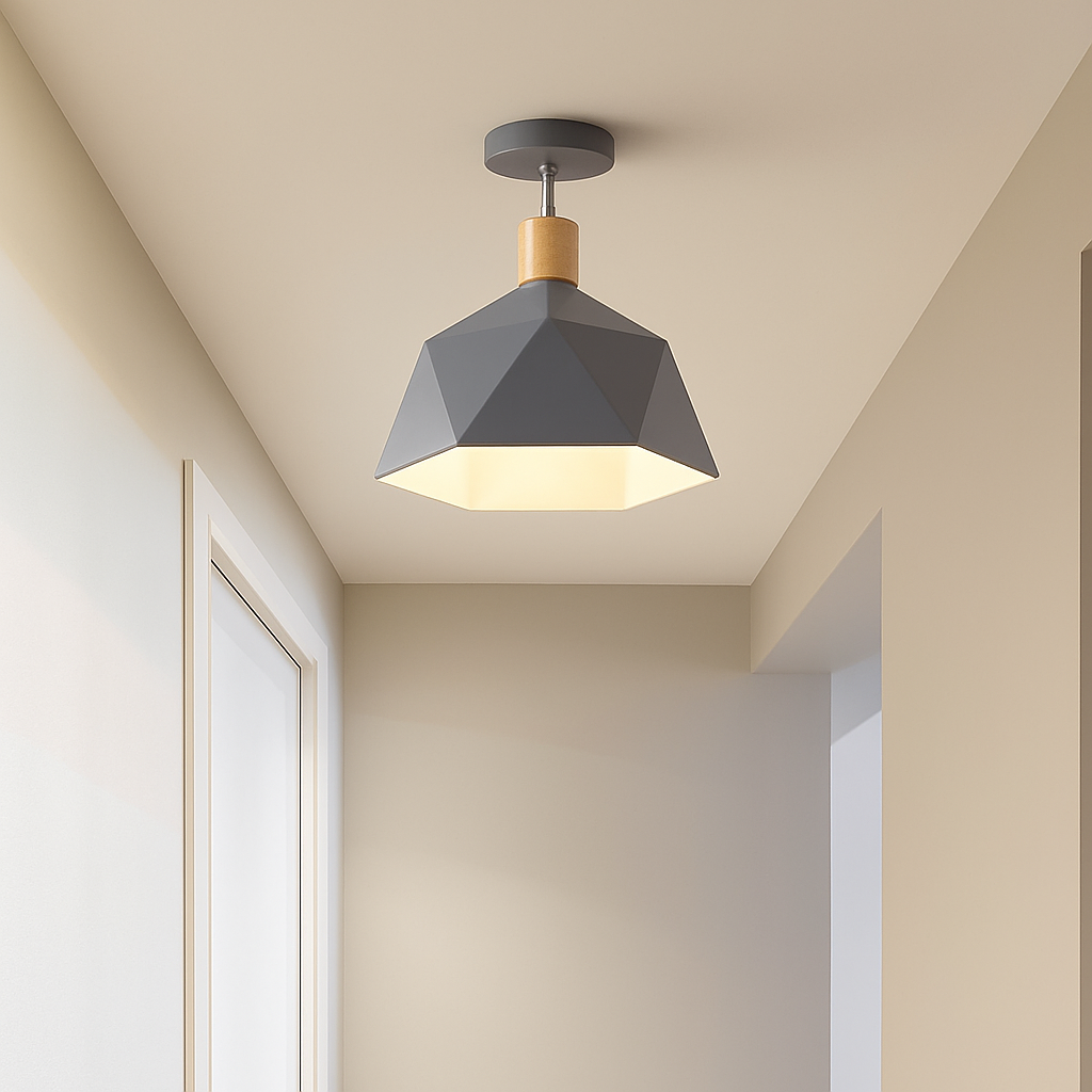 Plafonnier moderne LED avec abat-jour en métal Garino - vue 4 sur 8
