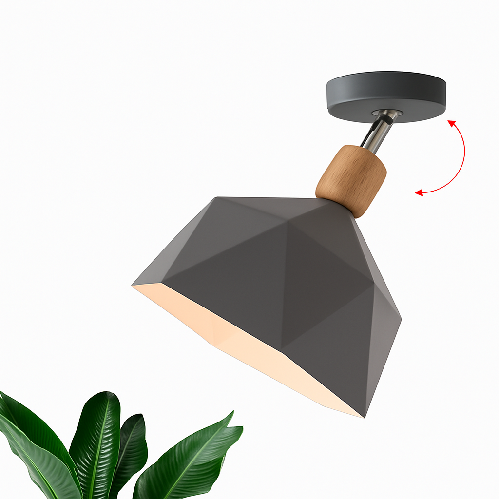 Plafonnier moderne LED avec abat-jour en métal Garino - vue 5 sur 8