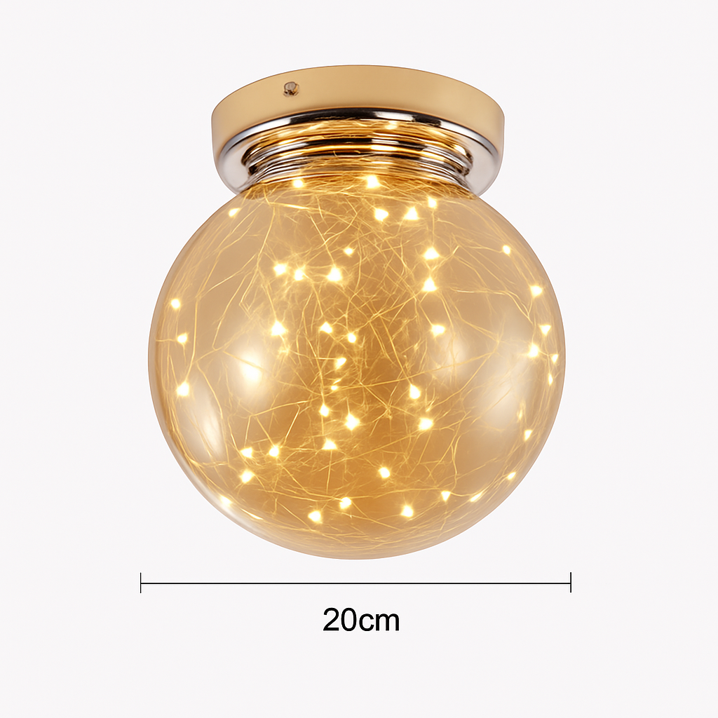 Plafonnier moderne LED avec globe en verre Duna - vue 11 sur 11